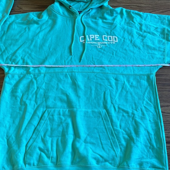 Cape Cod Spirit Hoodie Aqua Mint Unisex Medium Oversized - Picture 2 of 7